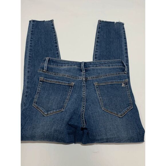 Sam Edelman Women's Jeans Skinny Ankle Ripped Raw Hem Blue Medium Wash Size 2/26 - Picture 10 of 11